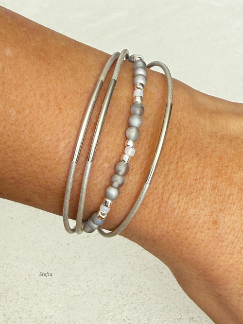 Chic in silver - sada náramků — foto 2