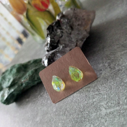Náušnice holografické kapky — foto 3