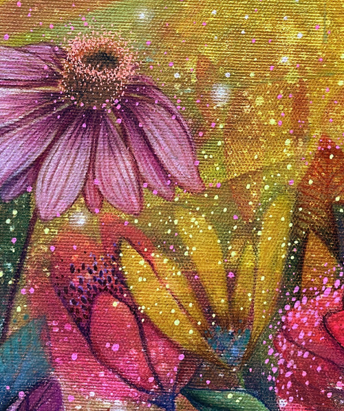 Magická zahrada / originální obraz - 40x40cm — foto 3