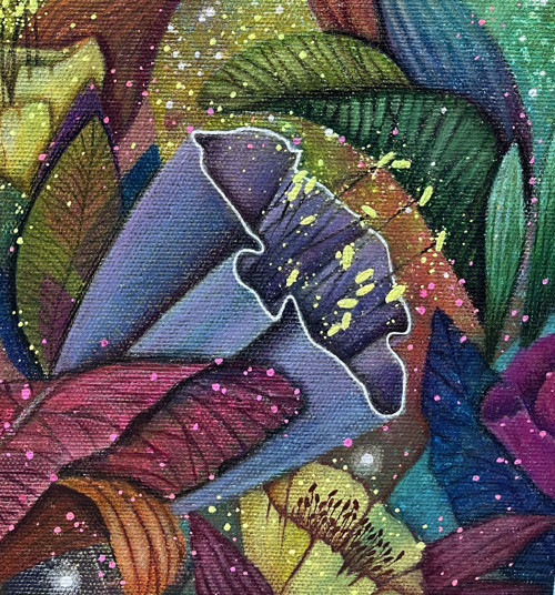 Magická zahrada / originální obraz - 40x40cm — foto 4