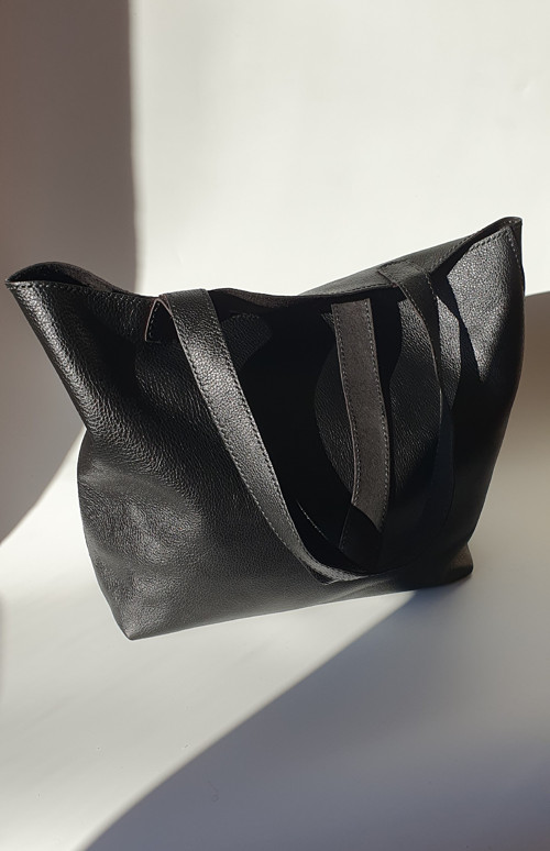 Negro - velká kožená kabelka — foto 3
