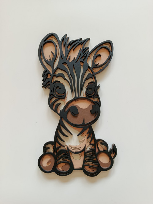 Zebra - svítící dekorace na zeď — foto 4