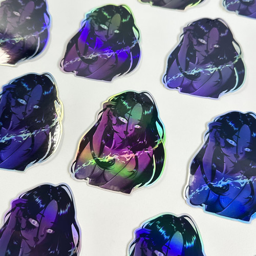 Holografická samolepka Rainbow Demon — foto 2