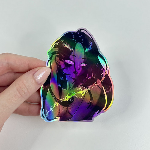 Holografická samolepka Rainbow Demon — foto 3