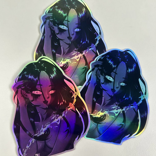Holografická samolepka Rainbow Demon — foto 5