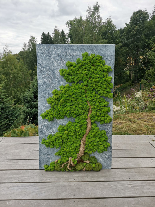Mechový obraz, strom 60x100cm — foto 2