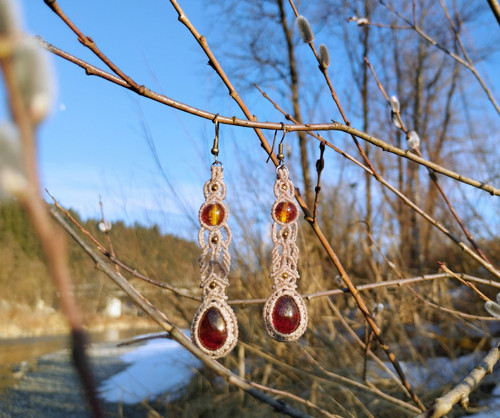Elegantní macrame náušnice — foto 4