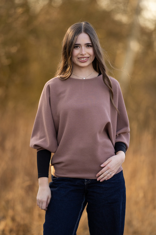 Netopýří mikina kakao — foto 5