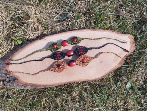 Macrame náramek štěstí "Huayruro" — foto 4