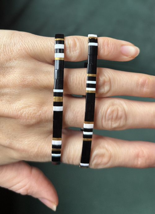 Miyuki naramek black&gold — foto 2