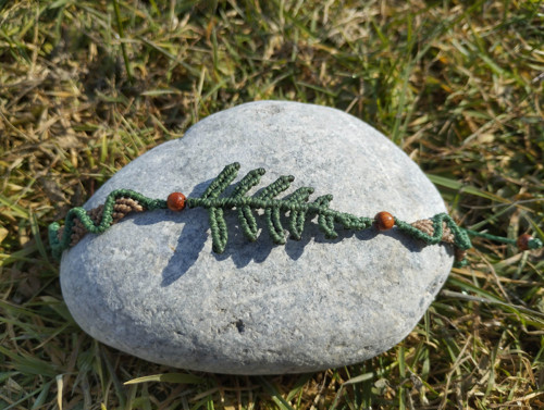 Macrame náhrdelník "kapradí" — foto 5