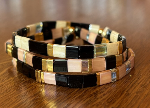 Miyuki naramek black&apricot — foto 2