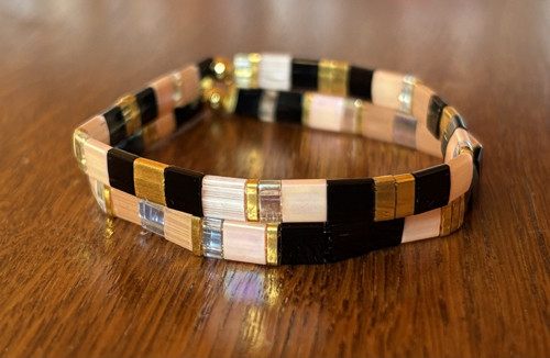 Miyuki naramek black&apricot — foto 4