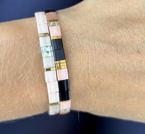 Miyuki naramek black&apricot — foto 6
