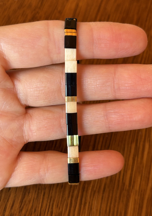 Miyuki naramek black&apricot — foto 3