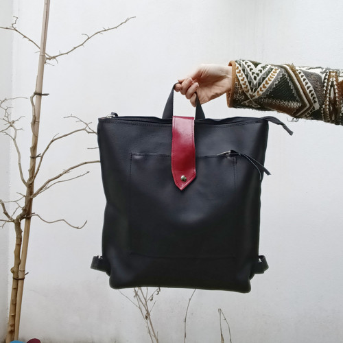 Kožený Batoh BLACK backpack — foto 4