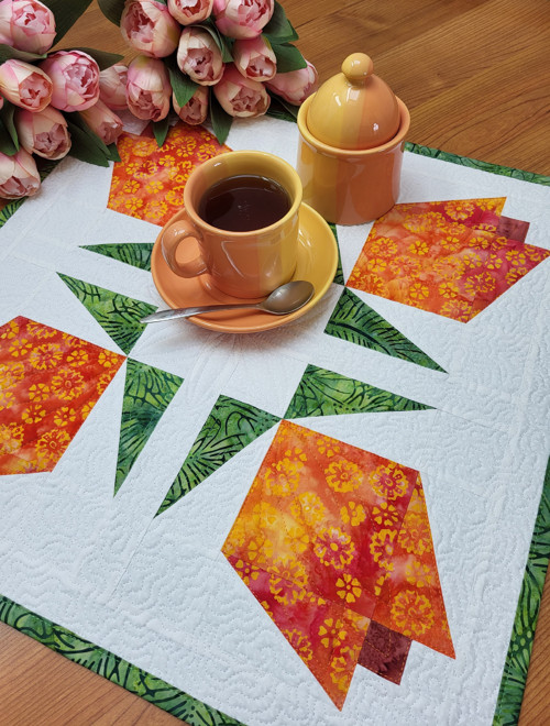 Ubrus s tulipány — foto 6