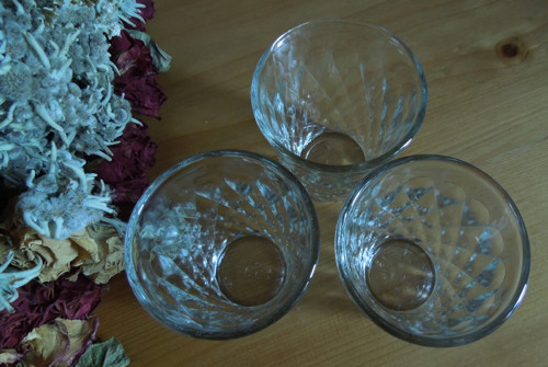 Retro profilové skleničky, 3 kusy — foto 5
