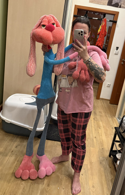 Háčkovaný zajíc XXL — foto 2