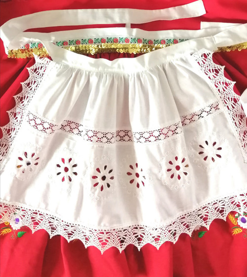 Zástěrka, zástěra ke kroji. Folklor. — foto 2