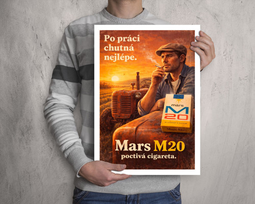 Cigarety Mars retro plakát — foto 6