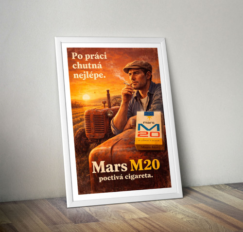 Cigarety Mars retro plakát — foto 3