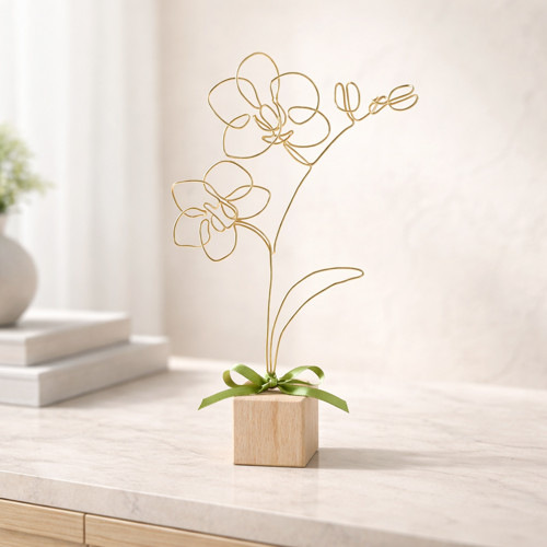 Orchidej Na Dřevěné Kostce — foto 2