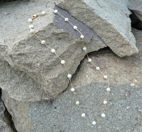 Chirurgická ocel - říční perly — foto 3