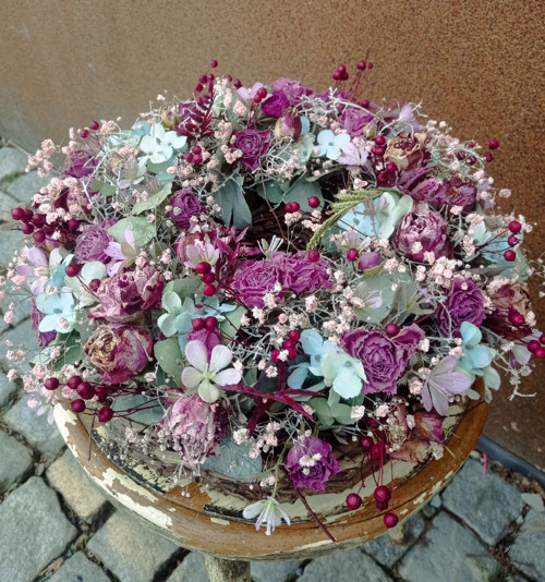 Sušené aranžmá věnec — foto 2