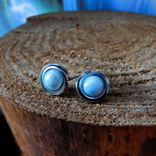 Naušnice- nerez- larimar — foto 6