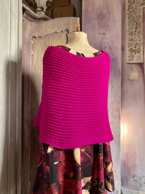 "Dragonfly", krátké pončo pink — foto 2