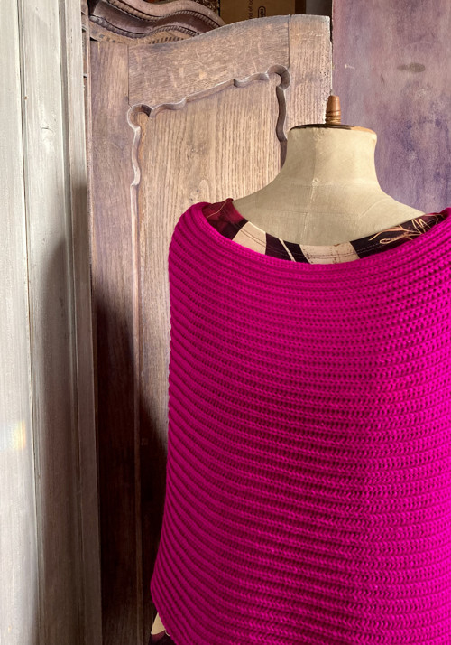 "Dragonfly", krátké pončo pink — foto 6