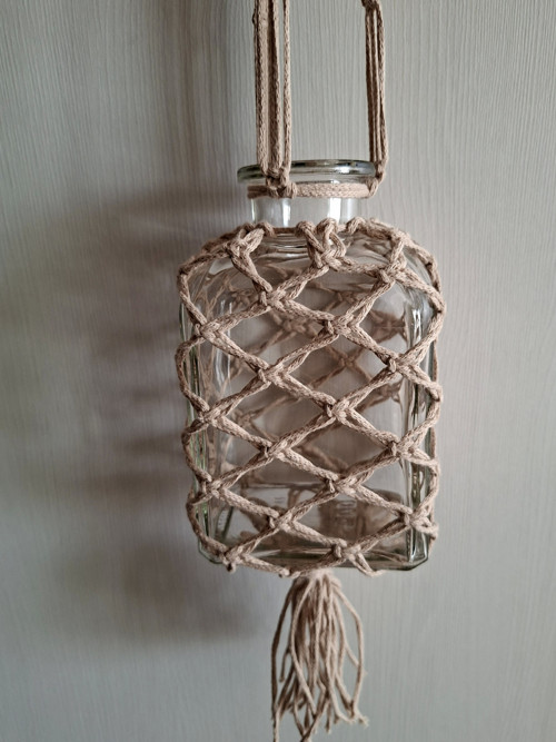 Macramé závěs s vázou — foto 2