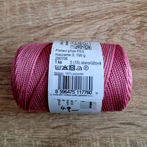 Pletací a háčkovací příze macrame PES (100 g) — foto 4