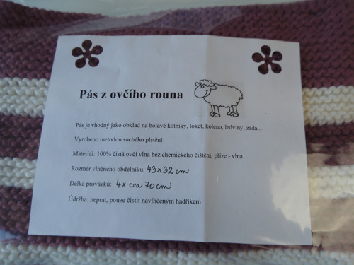 Vlněný ledvinový pás - obklad — foto 6