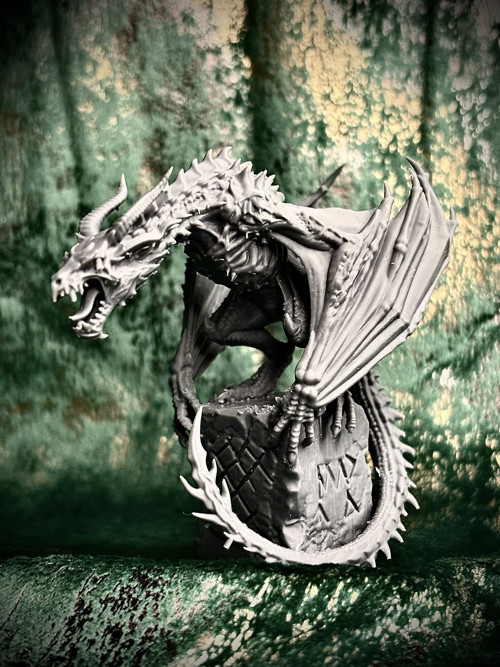 Fantasy drak (cca 12 cm) - nebarvený — foto 2