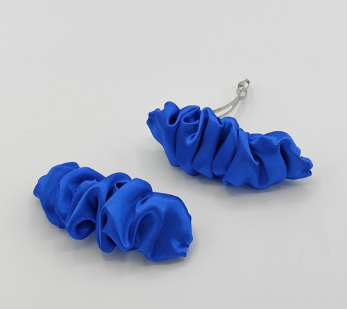 Spona do vlasů scrunchie modrá kobaltová — foto 2