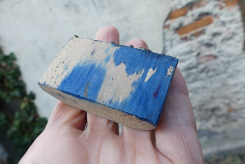 Staré dřevěné razítko na textil, modrotisk — foto 6