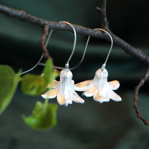 Stříbřené Hyacinty - náušnice — foto 2