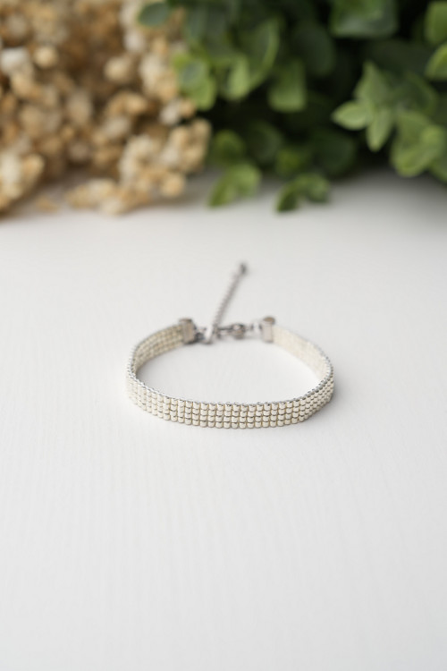 Elegantní náramek "Thin Silver" - Miyuki — foto 2