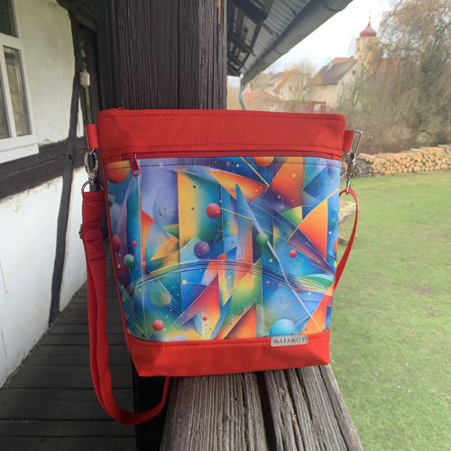 Crossbody kabelka - Barevná geometrie — foto 3