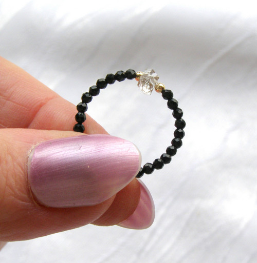 Herkimer Diamant *SKORYL*Ag*prsten — foto 3