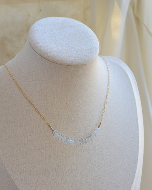 Hekimer diamond, gold filled náhrdelník — foto 6