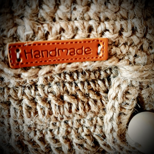 Háčkovaná jutová crossbody kabelka v boho stylu — foto 2