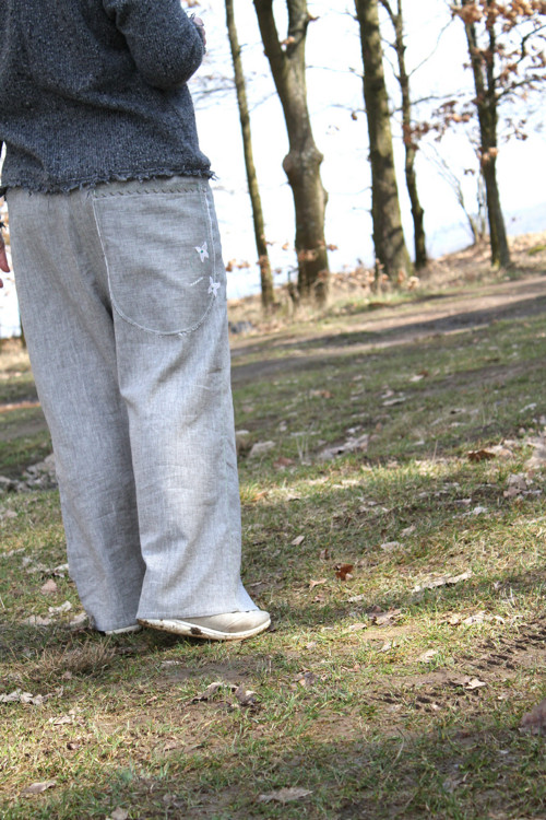 Lněné kalhoty ............ L - XL — foto 6