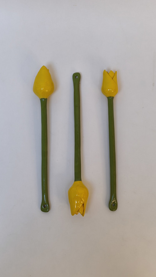 Keramický tulipán - žlutý — foto 4
