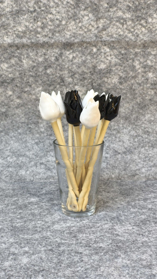 Keramický tulipán - bílý — foto 5