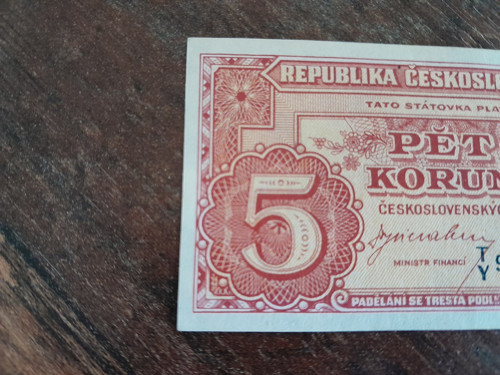 5 korun 1945 edice Londýn — foto 2