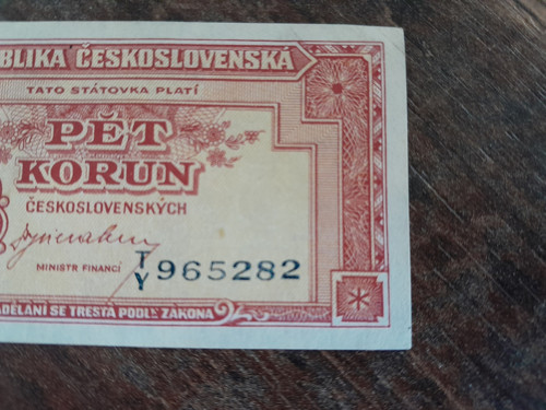 5 korun 1945 edice Londýn — foto 3