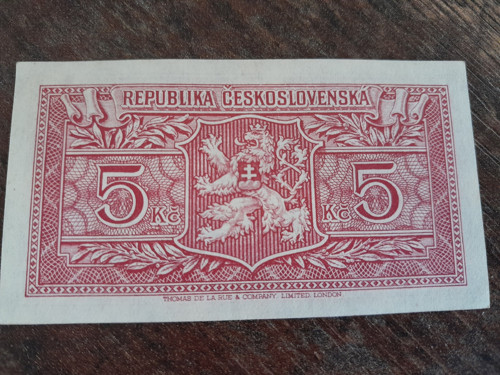 5 korun 1945 edice Londýn — foto 4